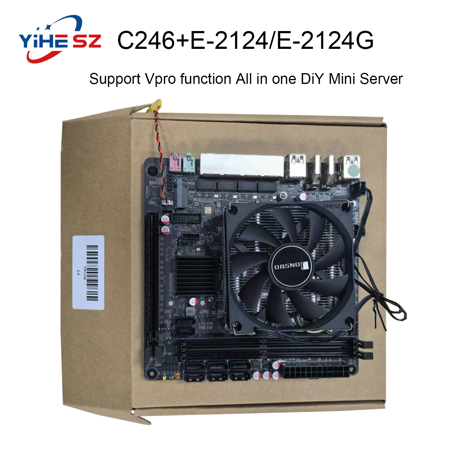 Nas Motherboard 8 Sata Mini Itx - E-2124/2124G c246 vpro nas placa-mãe 8