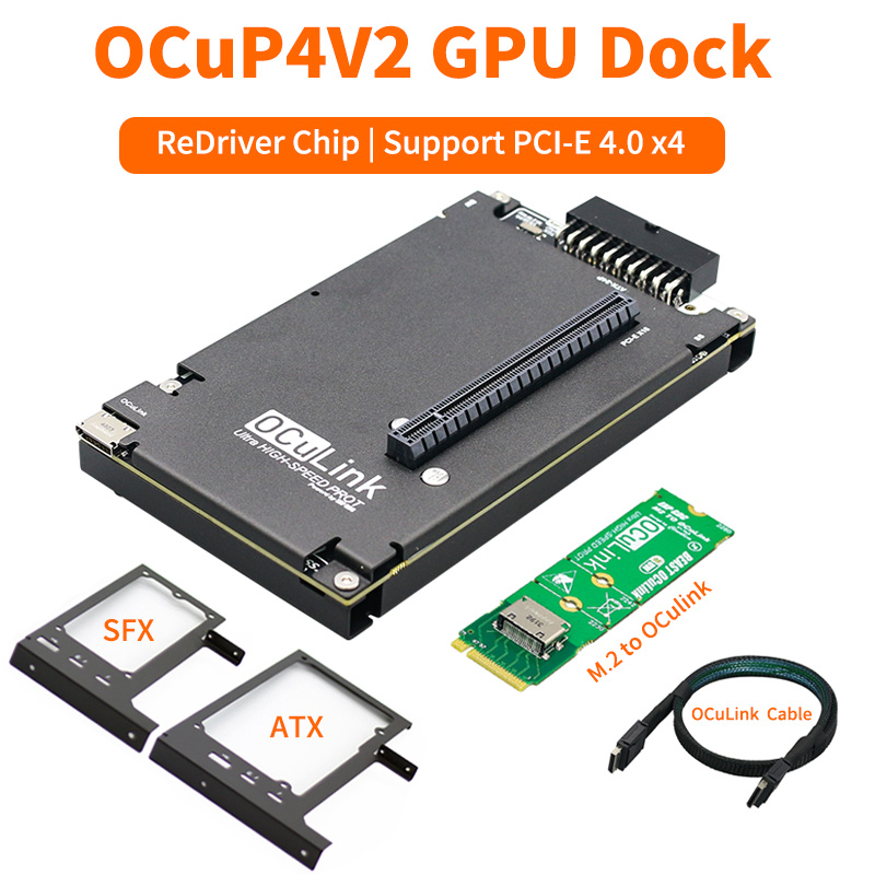 OCuP4V2 OCuLink GPU Dock com C - Oculink Egpu Mini Pc avaliação e preço